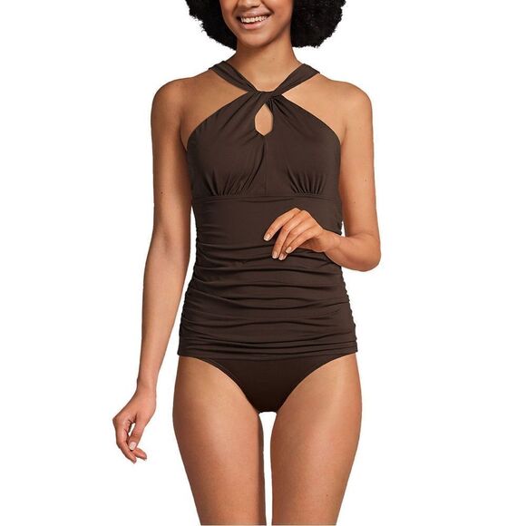Land's End Size Tankini top multi way adjustable
MOCHA MOUSSE brown foam L 14-16 - Picture 2 of 8